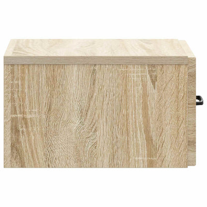 Wall-Mounted Bedside Cabinet Sonoma Oak 34.5 x 33 x 20 cm