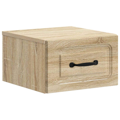Wall-Mounted Bedside Cabinet 2 pcs Sonoma Oak 34.5 x 33 x 20 cm