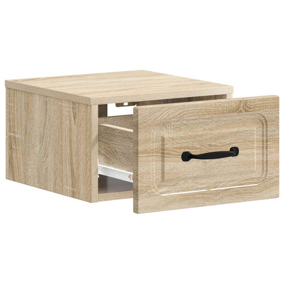 Wall-Mounted Bedside Cabinet 2 pcs Sonoma Oak 34.5 x 33 x 20 cm