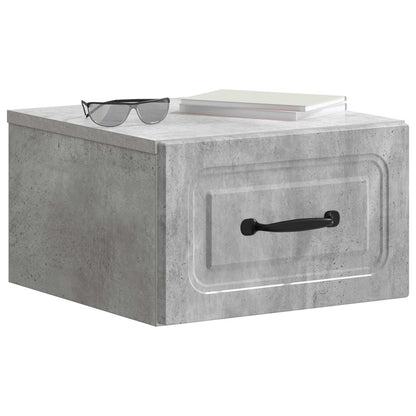 Wall-Mounted Bedside Cabinet Concrete Grey 34.5 x 33 x 20 cm