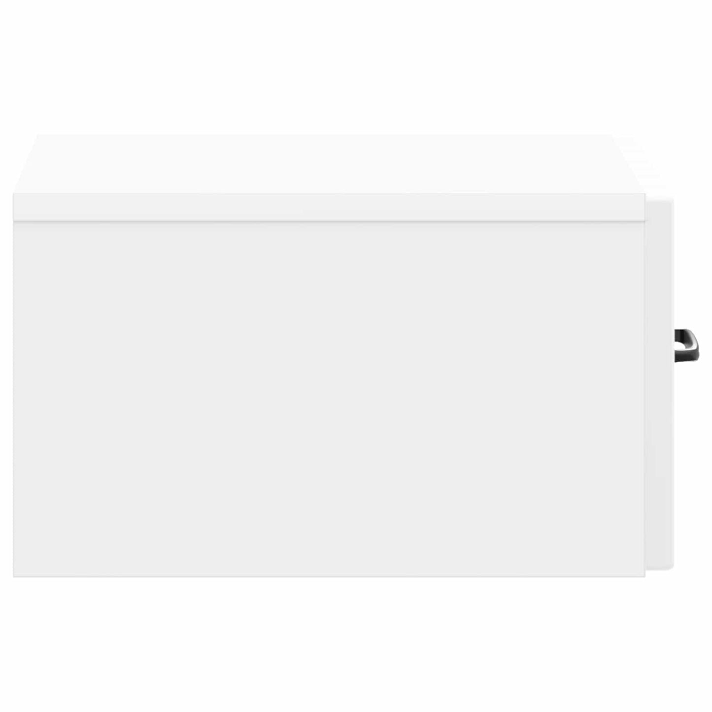 Wall-Mounted Bedside Cabinet with Drawer 2 pcs High Gloss White