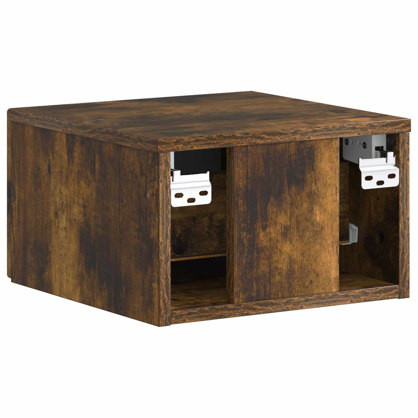 Wall-Mounted Bedside Cabinet 2 pcs Smoked Oak 34.5 x 33 x 20 cm