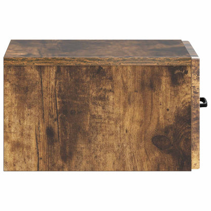 Wall-Mounted Bedside Cabinet 2 pcs Smoked Oak 34.5 x 33 x 20 cm