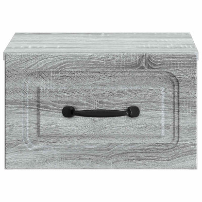 Wall-Mounted Bedside Cabinet Grey Sonoma 34.5 x 33 x 20 cm