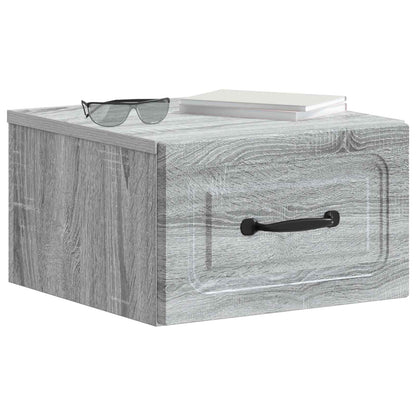 Wall-Mounted Bedside Cabinet Grey Sonoma 34.5 x 33 x 20 cm
