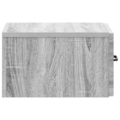 Wall-Mounted Bedside Cabinet Grey Sonoma 34.5 x 33 x 20 cm