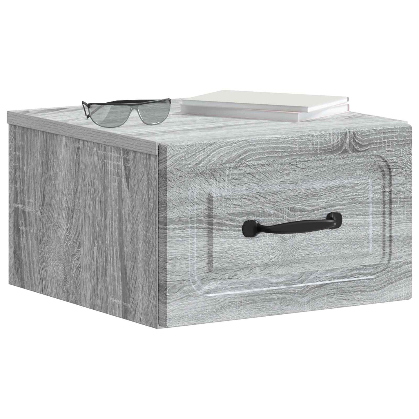 Wall-Mounted Bedside Cabinet 2 pcs Grey Sonoma