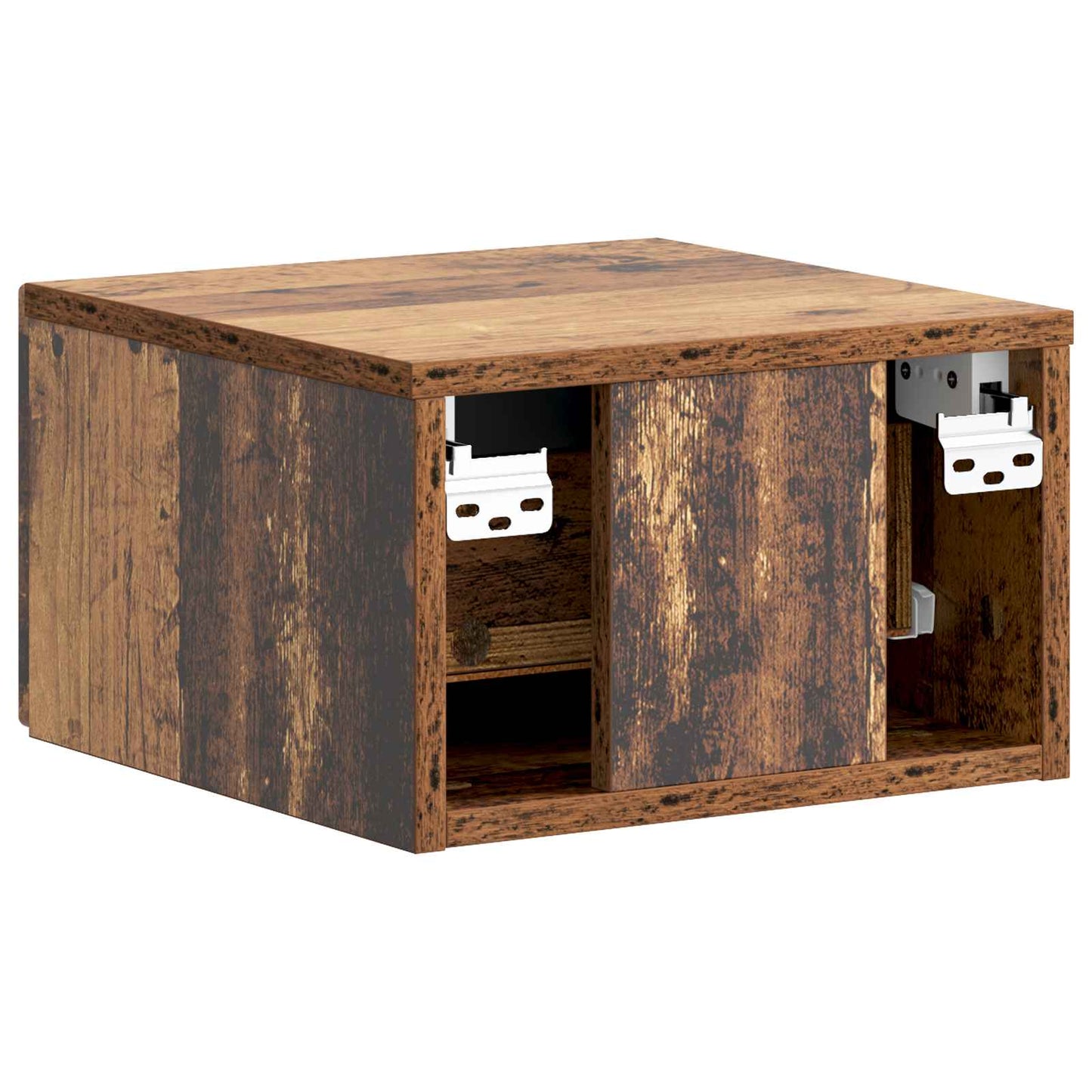 Wall-Mounted Bedside Cabinet Old Wood 34.5 x 33 x 20 cm