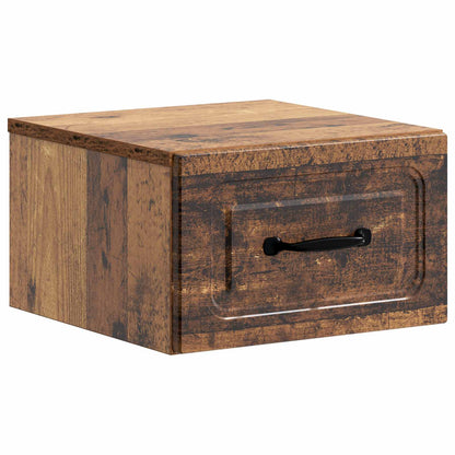 Wall-Mounted Bedside Cabinet 2 pcs Old Wood 34.5 x 33 x 20 cm