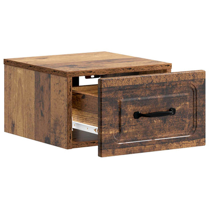 Wall-Mounted Bedside Cabinet 2 pcs Old Wood 34.5 x 33 x 20 cm