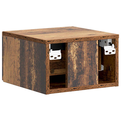 Wall-Mounted Bedside Cabinet 2 pcs Old Wood 34.5 x 33 x 20 cm