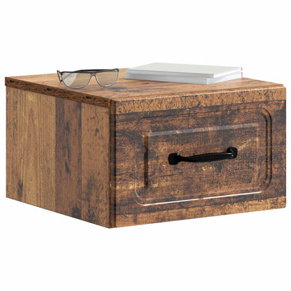 Wall-Mounted Bedside Cabinet 2 pcs Old Wood 34.5 x 33 x 20 cm