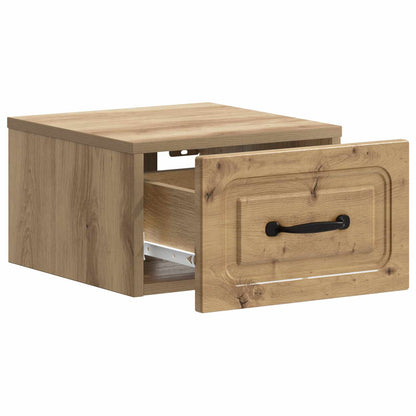 Wall-Mounted Bedside Cabinet Artisan Oak 34.5 x 33 x 20 cm
