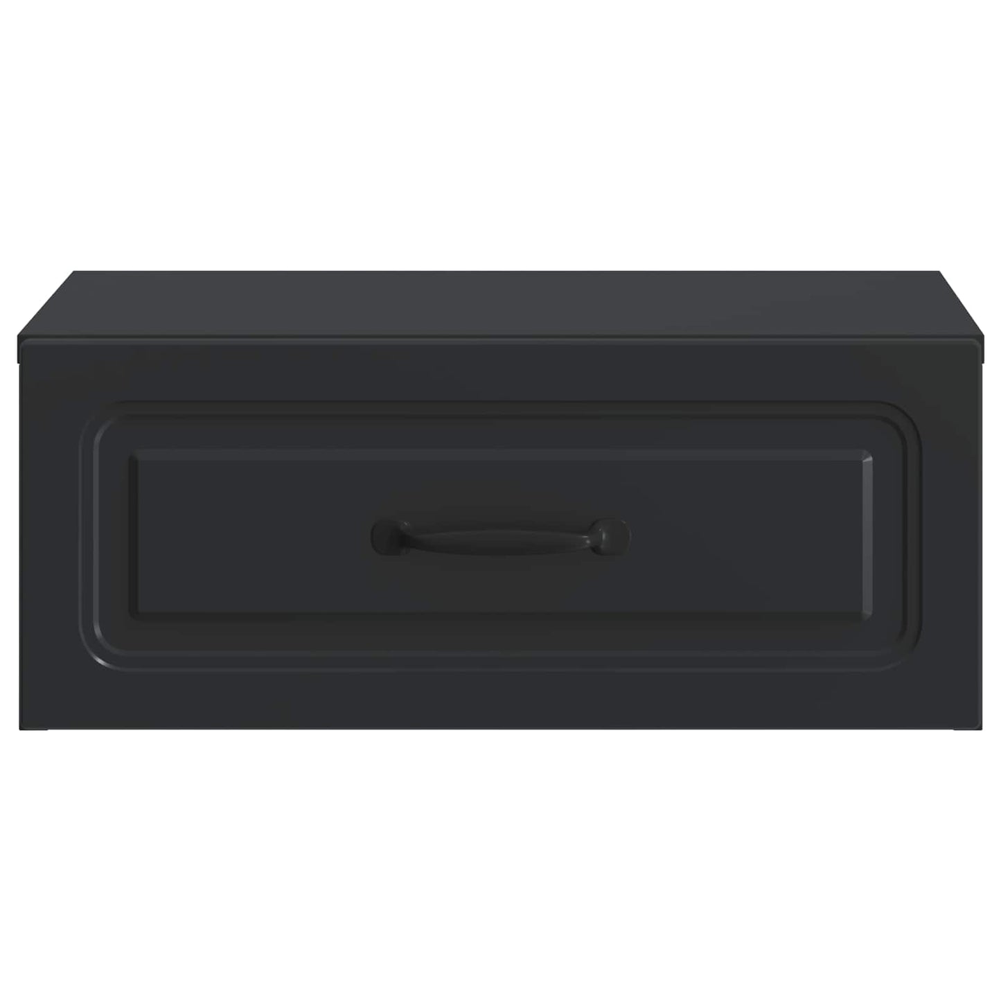 Wall-Mounted Bedside Cabinet Black 49 x 34.5 x 20 cm