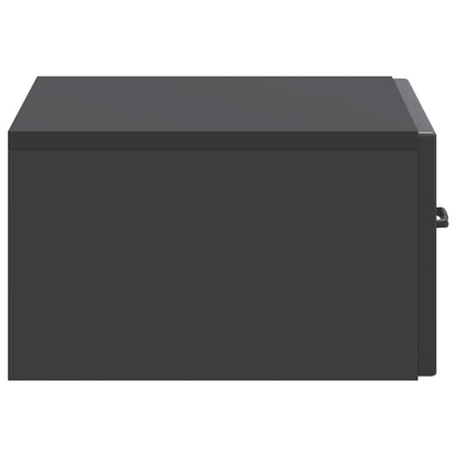 Wall-Mounted Bedside Cabinet 2 pcs Black 49 x 34.5 x 20 cm