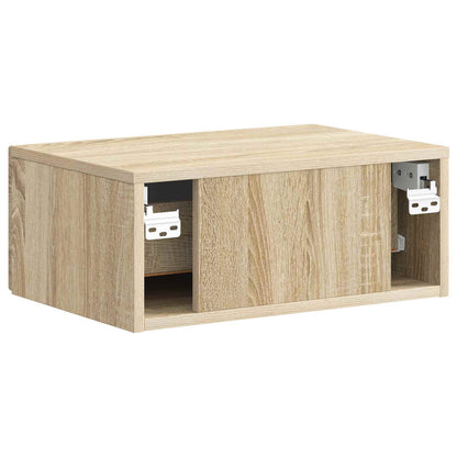 Wall-Mounted Bedside Cabinet 2 pcs Sonoma Oak 49 x 34.5 x 20 cm