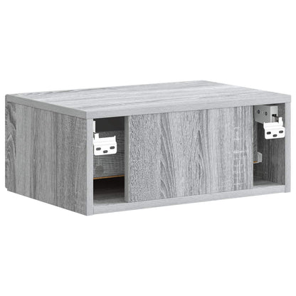 Wall-Mounted Bedside Cabinet Grey Sonoma 49 x 34.5 x 20 cm