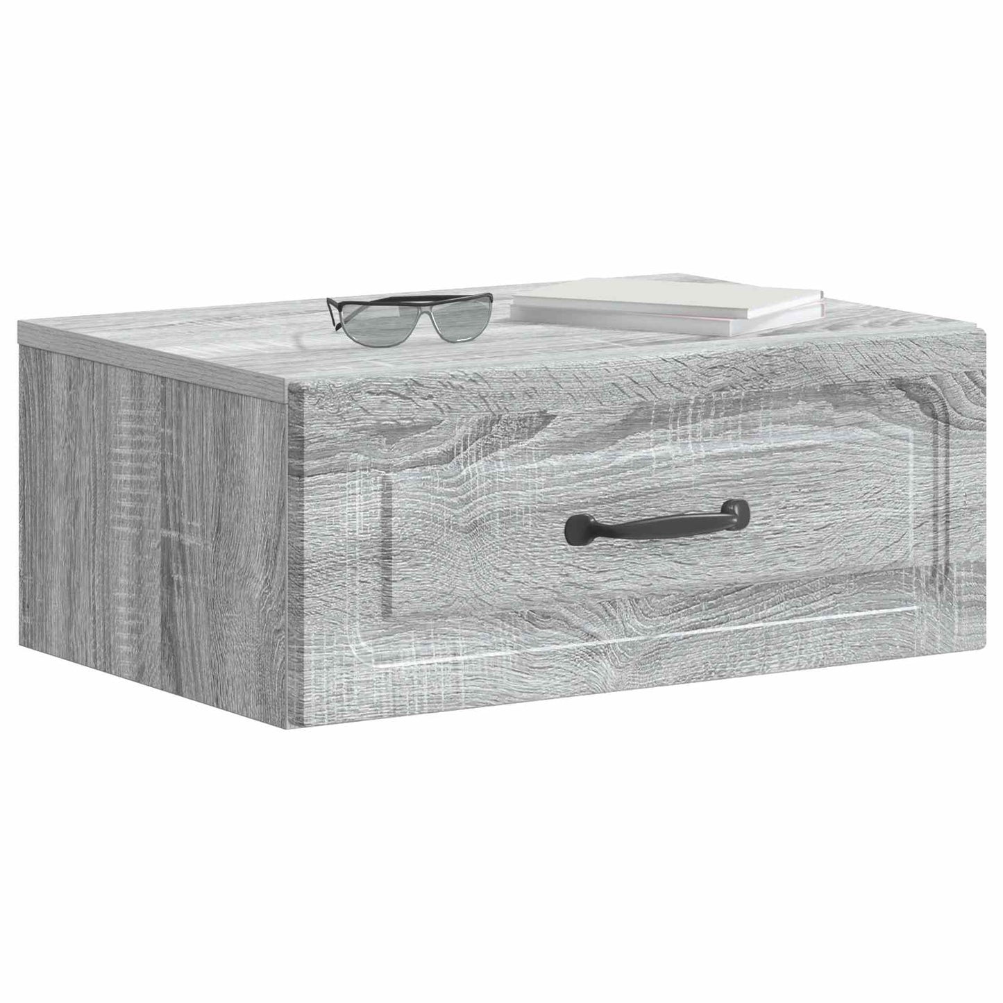 Wall-Mounted Bedside Cabinet Grey Sonoma 49 x 34.5 x 20 cm