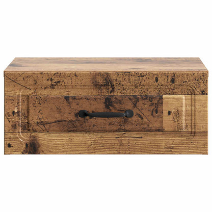 Wall-Mounted Bedside Cabinet Old Wood 49 x 34.5 x 20 cm