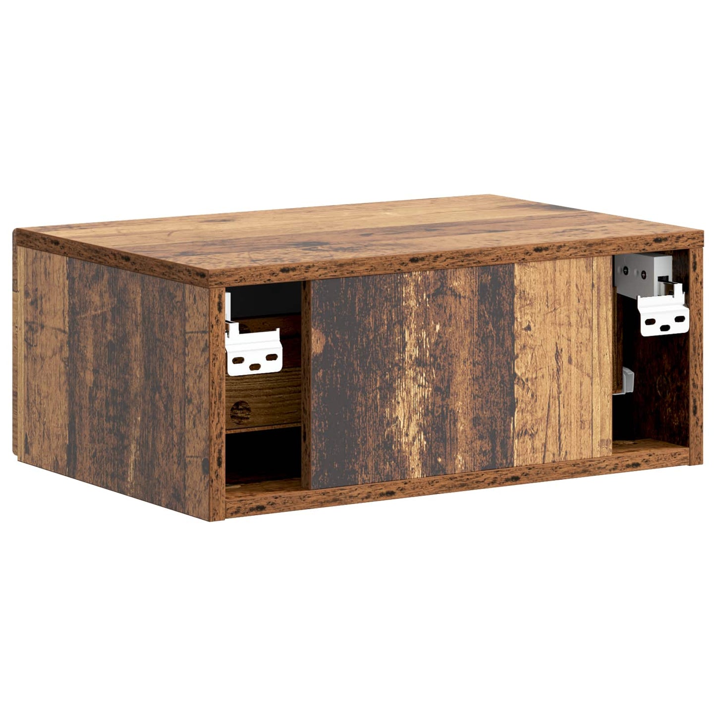 Wall-Mounted Bedside Cabinet 2 pcs Old Wood 49 x 34.5 x 20 cm