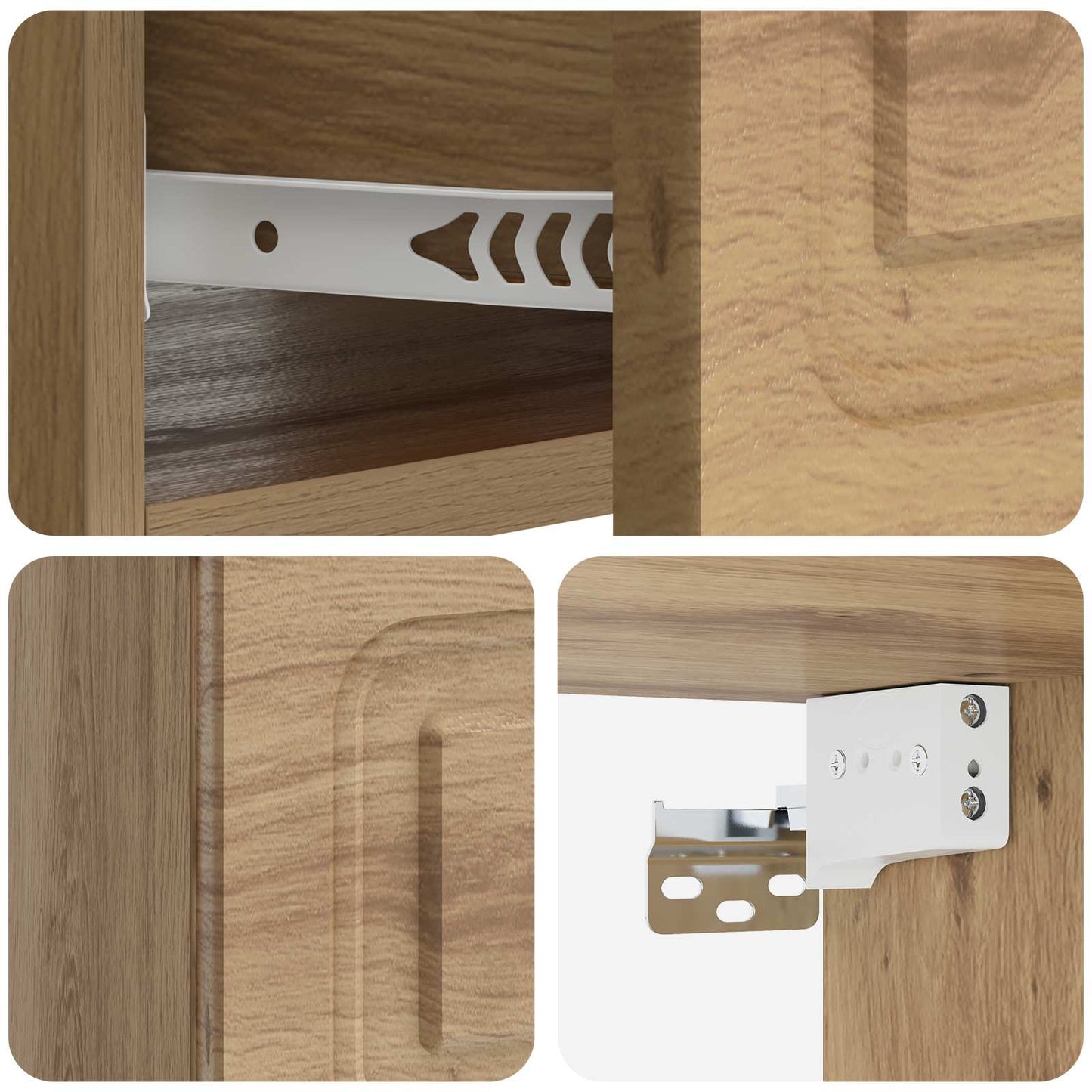 Wall-Mounted Bedside Cabinet Artisan Oak 49 x 34.5 x 20 cm