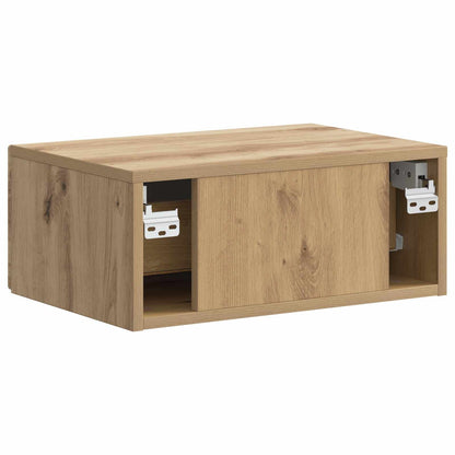 Wall-Mounted Bedside Cabinet 2 pcs Artisan Oak