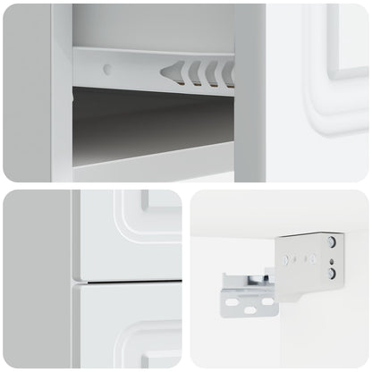 Wall-Mounted Bedside Cabinet White 34.5 x 33 x 40 cm