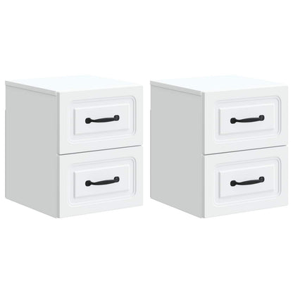 Wall-Mounted Bedside Cabinet 2 pcs White 34.5 x 33 x 40 cm