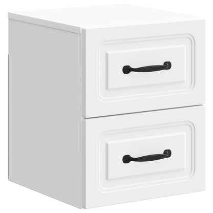 Wall-Mounted Bedside Cabinet 2 pcs White 34.5 x 33 x 40 cm