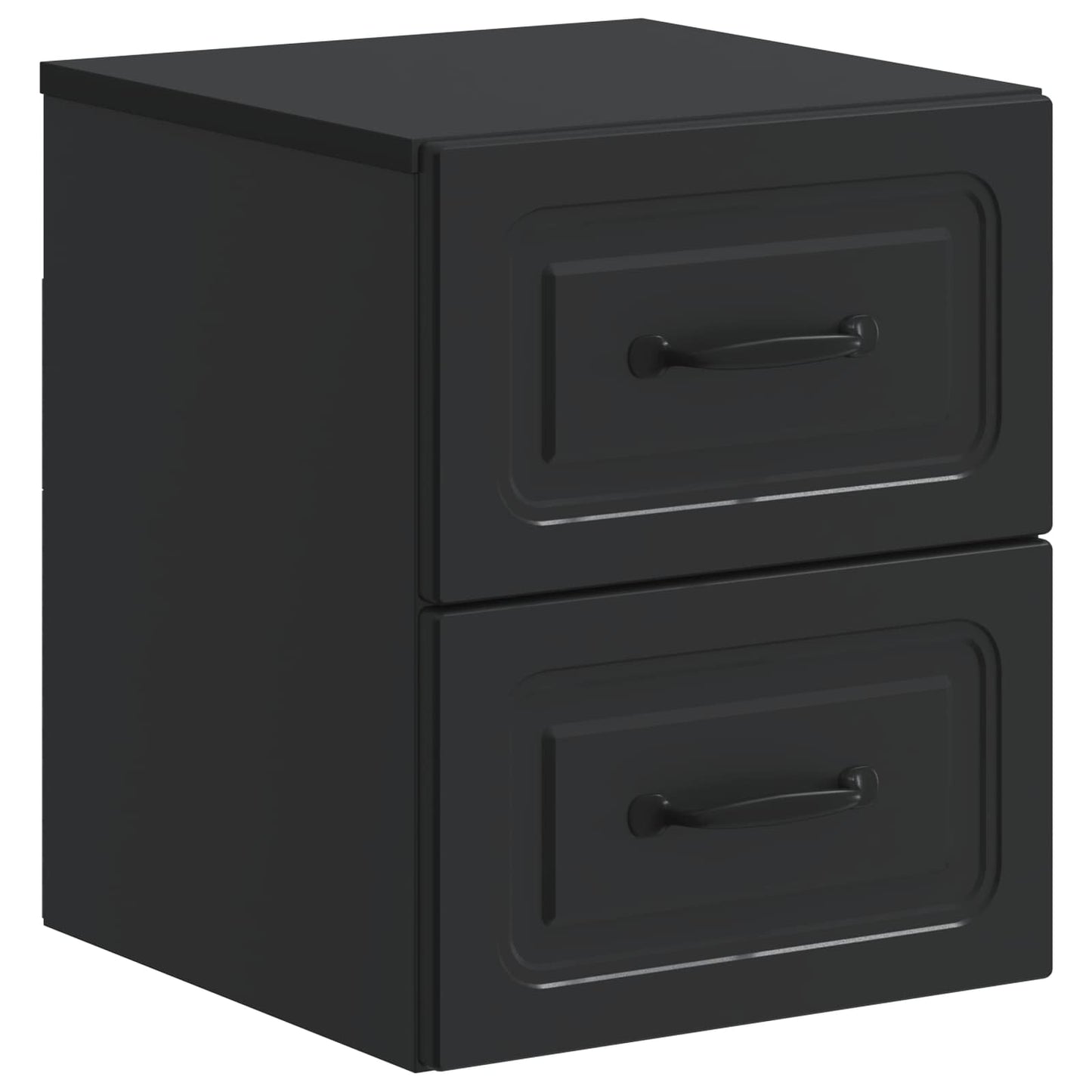 Wall-Mounted Bedside Cabinet Black 34.5 x 33 x 40 cm