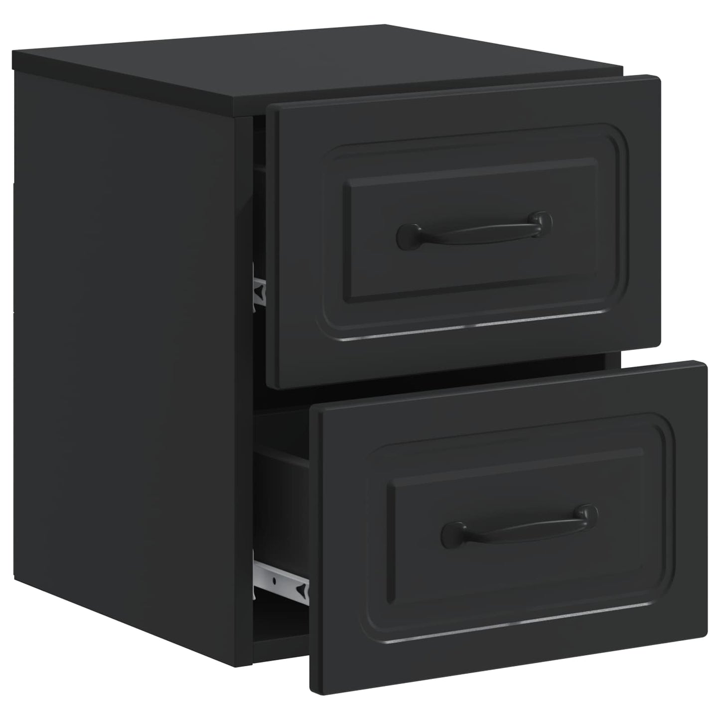 Wall-Mounted Bedside Cabinet 2 pcs Black 34.5 x 33 x 40 cm