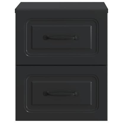 Wall-Mounted Bedside Cabinet 2 pcs Black 34.5 x 33 x 40 cm