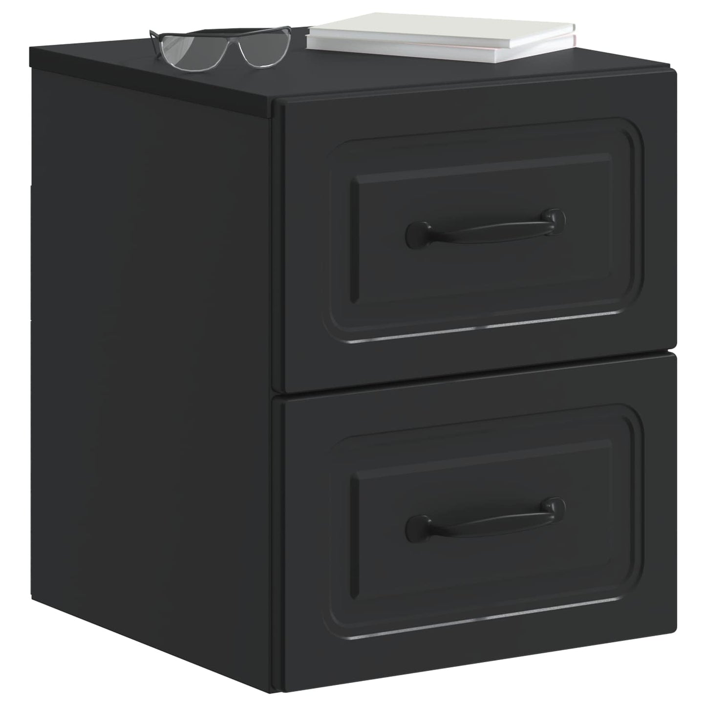 Wall-Mounted Bedside Cabinet 2 pcs Black 34.5 x 33 x 40 cm