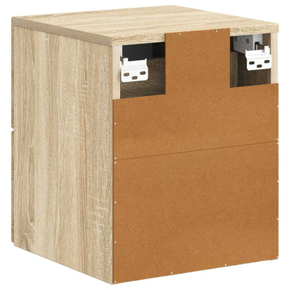 Wall-Mounted Bedside Cabinet Sonoma Oak 34.5 x 33 x 40 cm