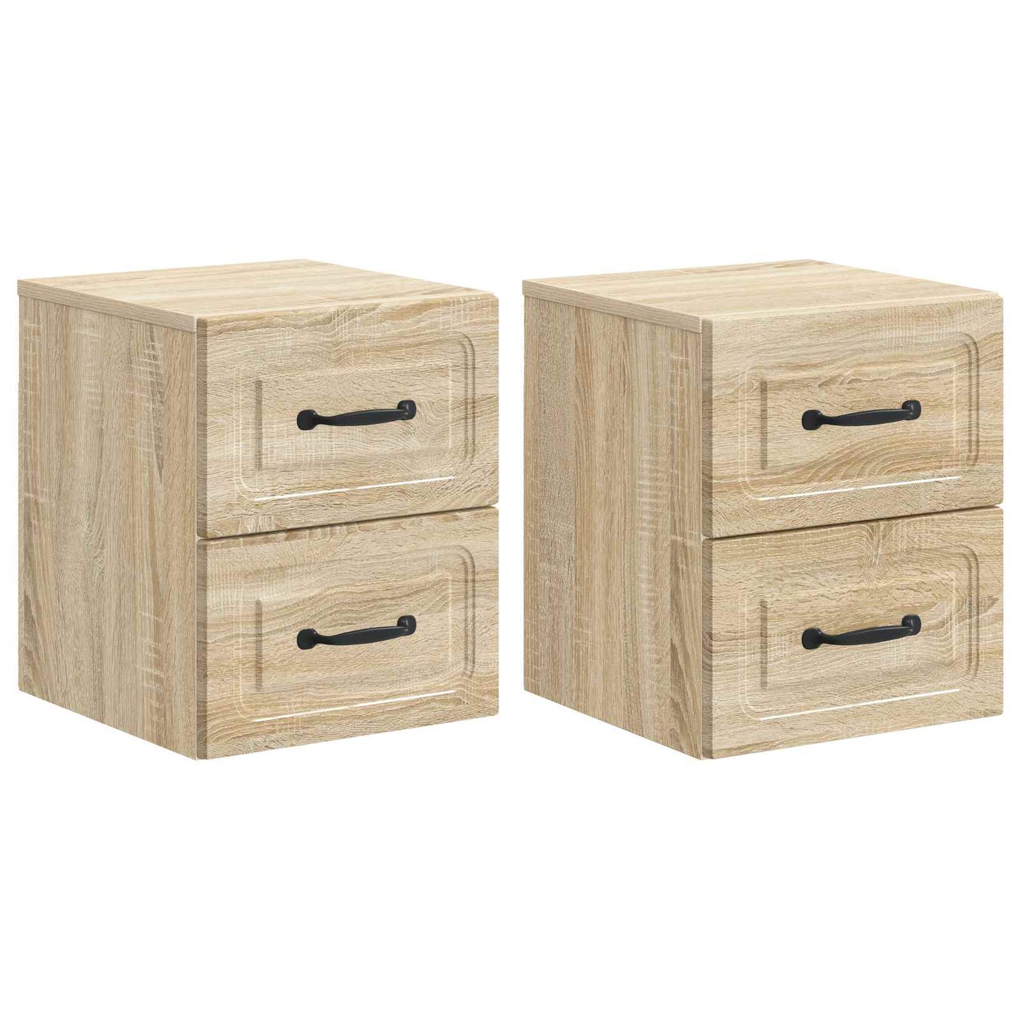 Wall-Mounted Bedside Cabinet 2 pcs Sonoma Oak 34.5 x 33 x 40 cm