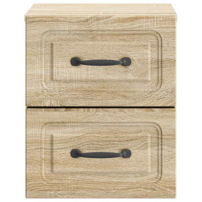 Wall-Mounted Bedside Cabinet 2 pcs Sonoma Oak 34.5 x 33 x 40 cm