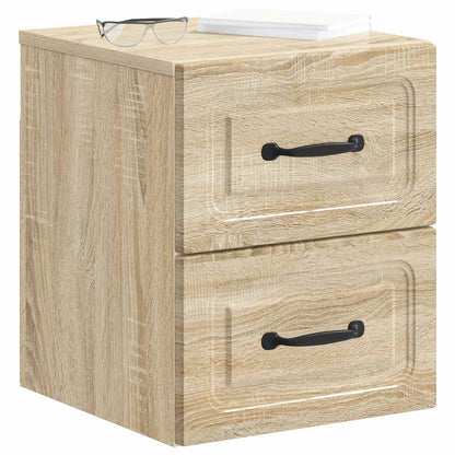 Wall-Mounted Bedside Cabinet 2 pcs Sonoma Oak 34.5 x 33 x 40 cm