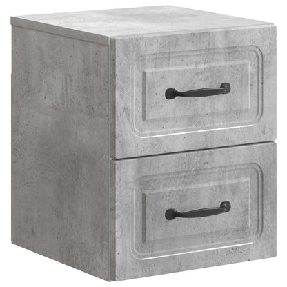 Wall-Mounted Bedside Cabinet Concrete Grey 34.5 x 33 x 40 cm