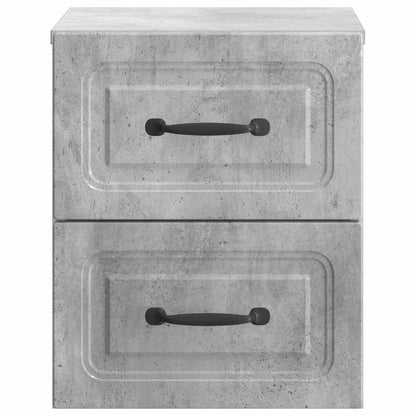 Wall-Mounted Bedside Cabinet Concrete Grey 34.5 x 33 x 40 cm