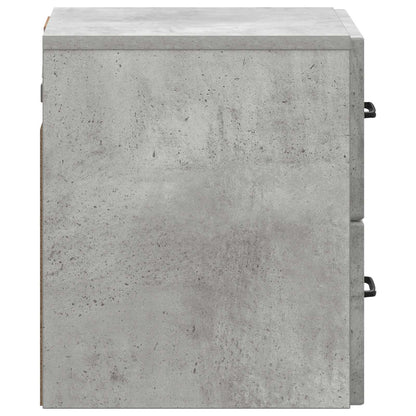 Wall-Mounted Bedside Cabinet Concrete Grey 34.5 x 33 x 40 cm