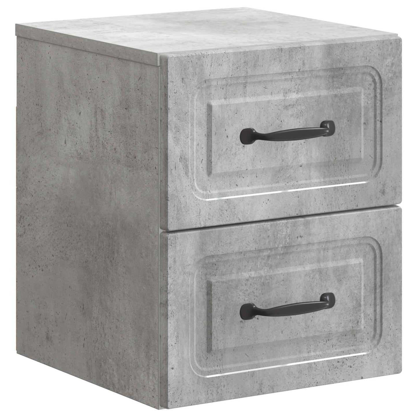 Wall-Mounted Bedside Cabinet 2 pcs Concrete Grey