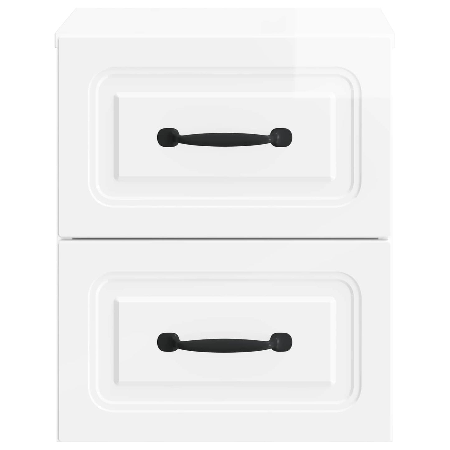 Wall-Mounted Bedside Cabinet High Gloss White 34.5 x 33 x 40 cm