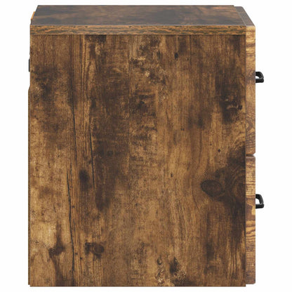 Wall-Mounted Bedside Cabinet Smoked Oak 34.5 x 33 x 40 cm