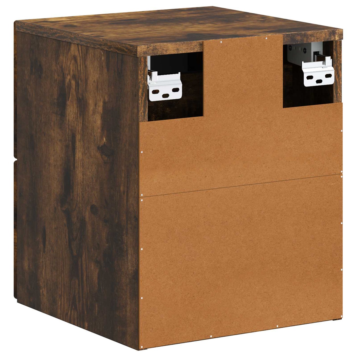 Wall-Mounted Bedside Cabinet 2 pcs Smoked Oak 34.5 x 33 x 40 cm