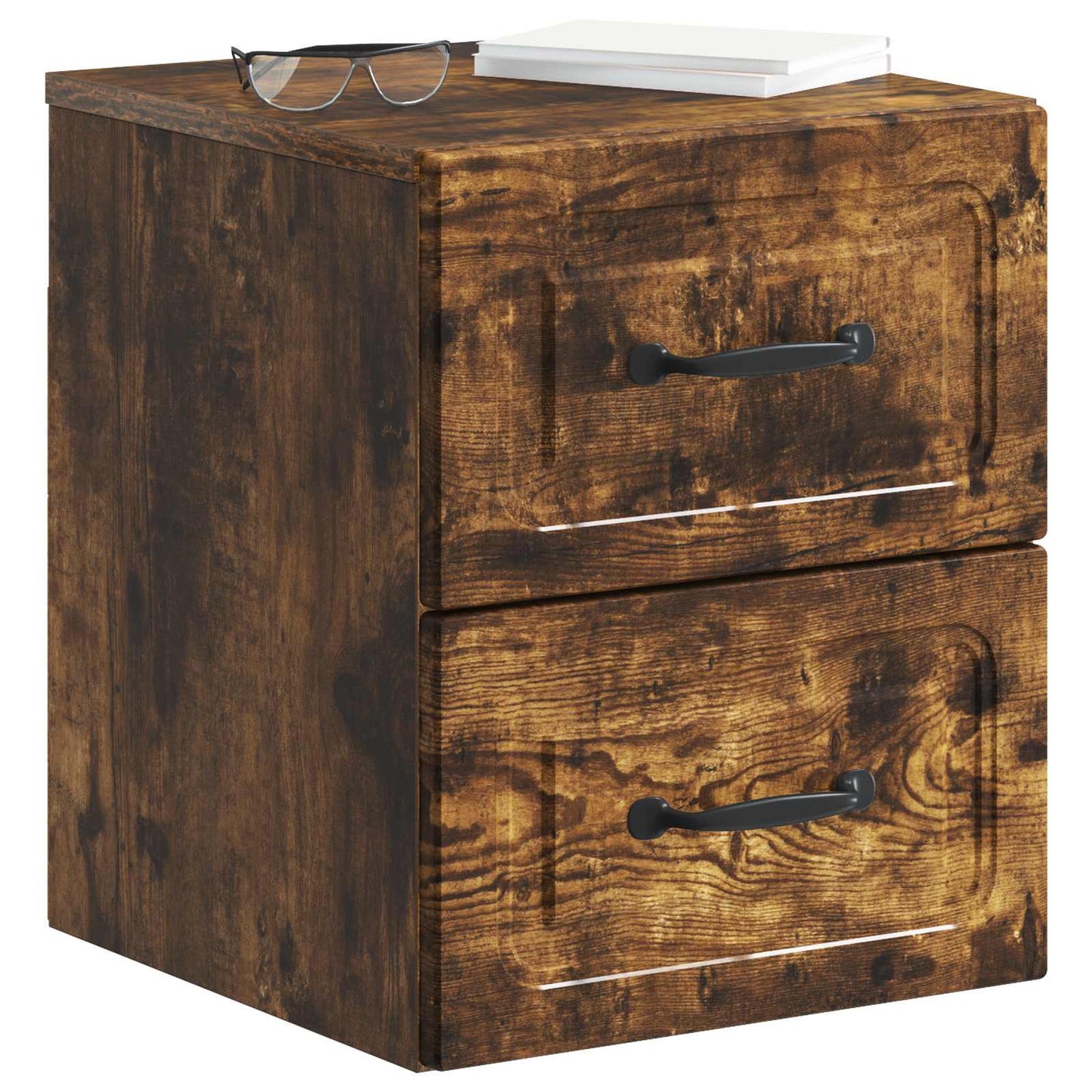 Wall-Mounted Bedside Cabinet 2 pcs Smoked Oak 34.5 x 33 x 40 cm
