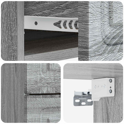Wall-Mounted Bedside Cabinet 2 pcs Grey Sonoma Engineered Wood