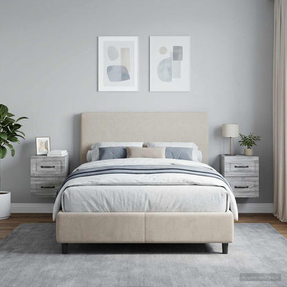 Wall-Mounted Bedside Cabinet 2 pcs Grey Sonoma Engineered Wood
