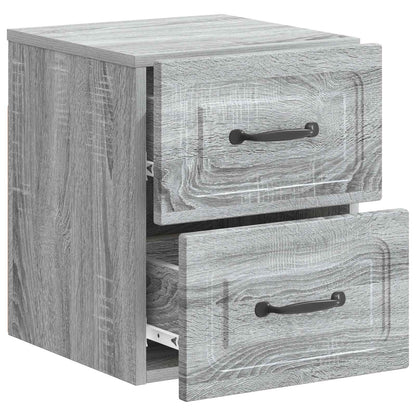 Wall-Mounted Bedside Cabinet 2 pcs Grey Sonoma Engineered Wood