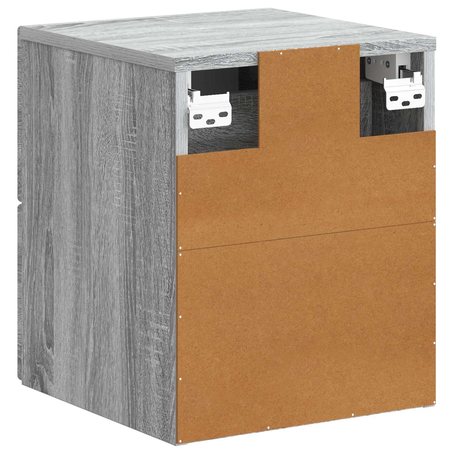 Wall-Mounted Bedside Cabinet 2 pcs Grey Sonoma