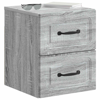 Wall-Mounted Bedside Cabinet 2 pcs Grey Sonoma Engineered Wood